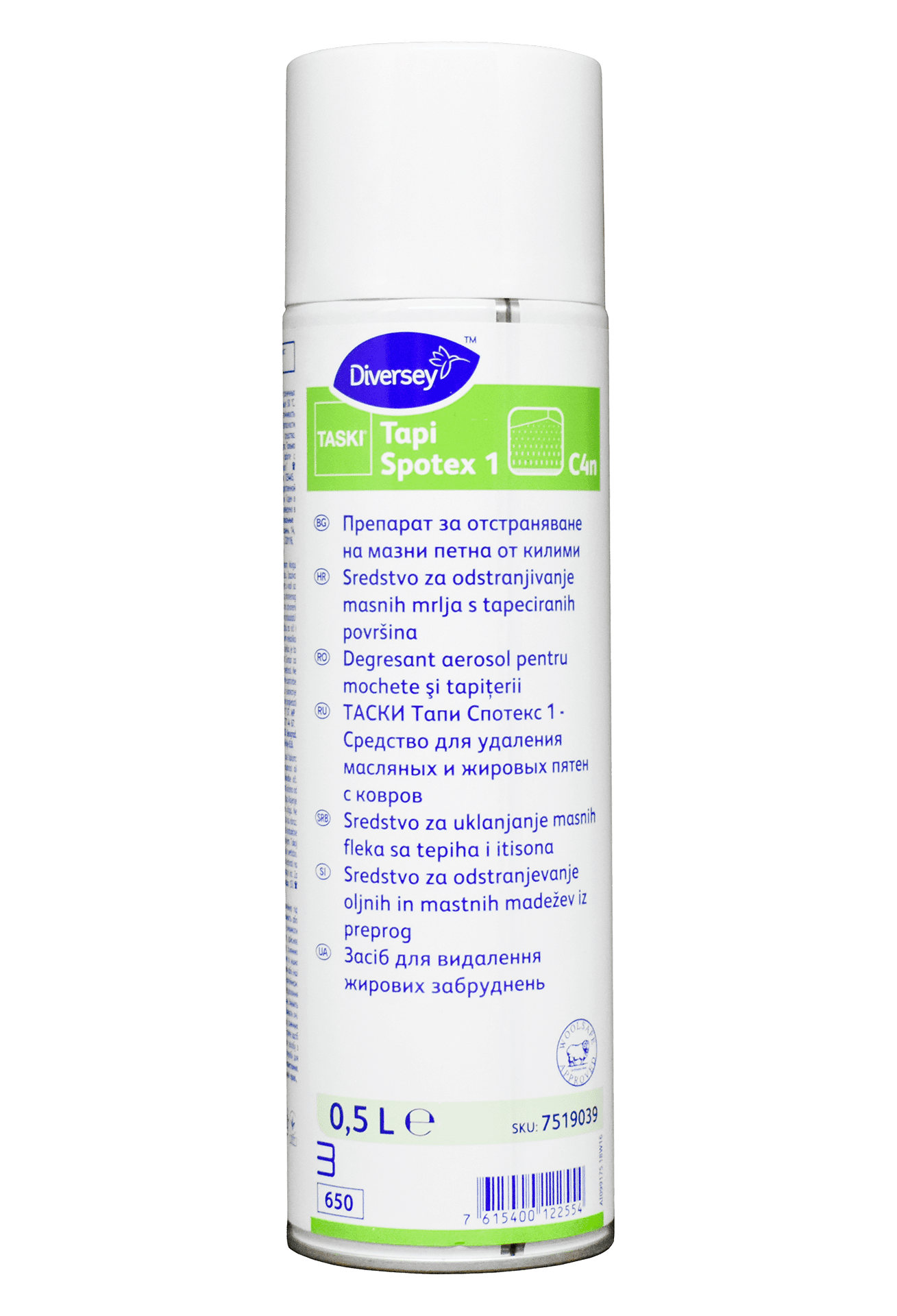 Diversey TASKI Tapi Spotex 1 CEE ,500ml для видалення плям/забруднень з килимів та оббивки.